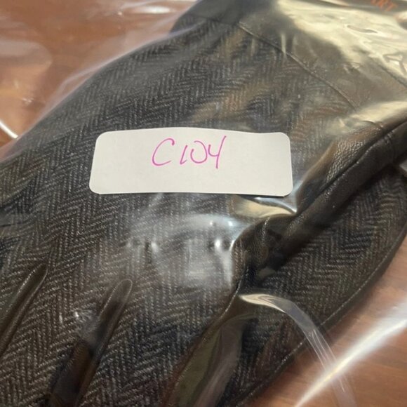 NEW Stewart of Scotland Herringbone Leather Gloves Small - Picture 5 of 6